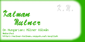 kalman mulner business card